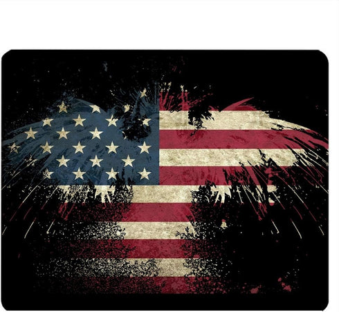 Eagle Rectangle Gaming Mousepad, Bald Eagle American Flag Mouse Pad for Computer Desk Laptop Office 9.5 X 7.9 Inch