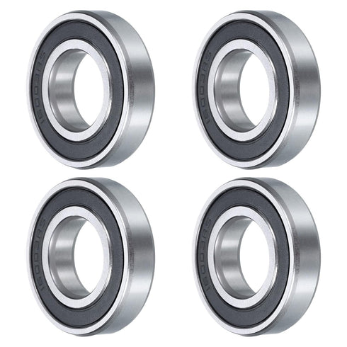 uxcell 4 Pcs Deep Groove Ball Bearing, 16003-2RS, 17mm x 35mm x 8mm, High Carbon Chrome Steel Z0 Double Rubber Sealed