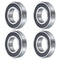 uxcell 4 Pcs Deep Groove Ball Bearing, 16003-2RS, 17mm x 35mm x 8mm, High Carbon Chrome Steel Z0 Double Rubber Sealed