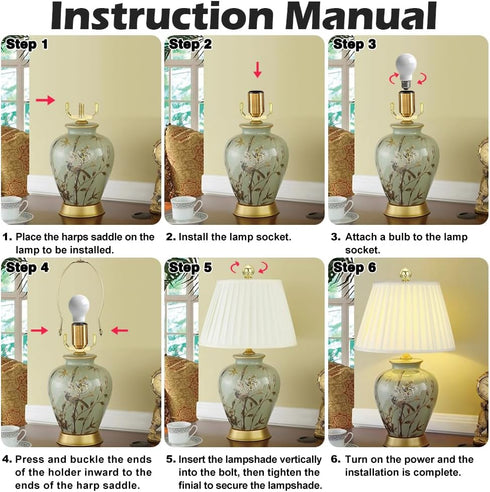 10 Inch Lamp Harp, Gold 2 Set, Metal Lamp Shade Harp Holder, DIY Detachable Lampshade Bracket