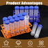 28 Well Plastic Test Tube Stand Rack, Detachable Centrifuge Tube Rack + 25Pcs 50ml Flat Bottom Tubes