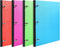 Telescoping 3 Ring Binder-4PCS, Flexible Binder with Elastic Spine, 3 Round Rings, Flat Writing Binder, 4 Colors