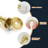 Ravinte Door Stoppers, 6 Pack Gold Spring Door Stops with Rubber Bumper for Bottom of Door