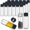 100pcs 0.5 Oz/15ml Clear Glass Vials, Sample Vials with Screw Cap and PE Liners Stopper, Leak-Proof for Storage Liquid