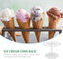 Lurrose Ice Cream Cone Rack Crispy Cone Holder Acrylic Ice Cream Display Stand for Dessert Shops and Catering Events