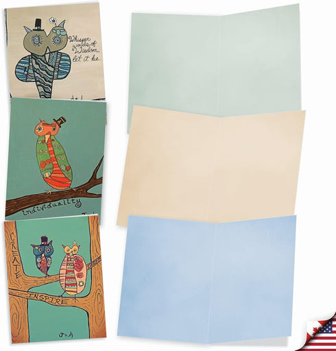 The Best Card Company - 10 Blank Note Cards for Kids, Cute Assorted Boxed Notecards