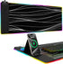 Miroddi Mouse Pad with Phone Holder, Wireless Charging Desk Mat, RGB Gaming Mousepad