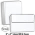 5" 7" 80lb 100 Pack Hamilco White Linen Cards and Envelopes - Flat x Cardstock Paper Cover