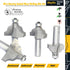 4Pcs Bits,1/2" Shank,3/4",7/8",1-1/8",1-1/4" Wavy Edge Molding Router Cutting Height for Wood Table Edging,Picture