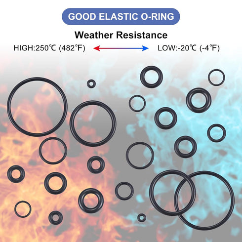 MECCANIXITY FKM O-Ring 0.39" OD, 0.24" ID, Pack of 25 Fluorine Rubber Sealing Gasket Washer for Plumbing