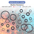MECCANIXITY FKM O-Ring 0.39" OD, 0.24" ID, Pack of 25 Fluorine Rubber Sealing Gasket Washer for Plumbing