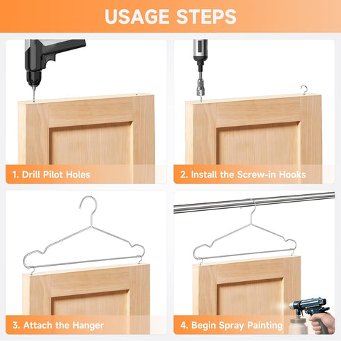 RIXIGOOD 20 Pack 20 100 2 1 15.75 Inch Cabinet Door Hangers for Spray Painting & Paint Drying - Complete Kit