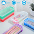 Caeuiciw 10 Packs Plastic Pencil Box Stackable Pencil Case Bulk Crayon Box with Snap Tight Lid Plastic Brush Painting
