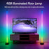 ZIRIKEDAI RGB LED Corner Floor Lamp USB Powered with App and Remote Control Music Sync Ideal for Living Room Bedroom