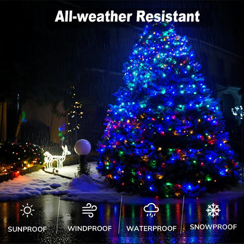 6 Pack 240FT 600 8 KENTA Solar Christmas Lights Outdoor LED Solar String Lights with Lighting Modes Waterproof Fairy