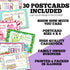 I Miss My Students Blank Postcards for Teachers, 30 Total 4"x6" Fill In Notecards (5 of Each Design)