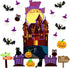 Spiareal 42 Pieces Halloween Cutouts, Bulletin Board Decorations with Halloween Castle, Pumpkin, Owl, Cat, Bat, Ghost