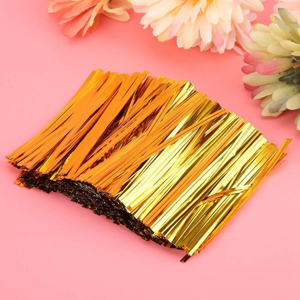 3200PCS 10cm Packaging 4 Pack (10cm/3200 Yinhing Silver PET Ties for Bread Bakery Secure Sealing for Party Wedding
