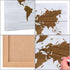 World Travel Map Dry Erase Board, 16 x 12 inches Decorative Print Magnetic Surface White Board for Wall, Magnets