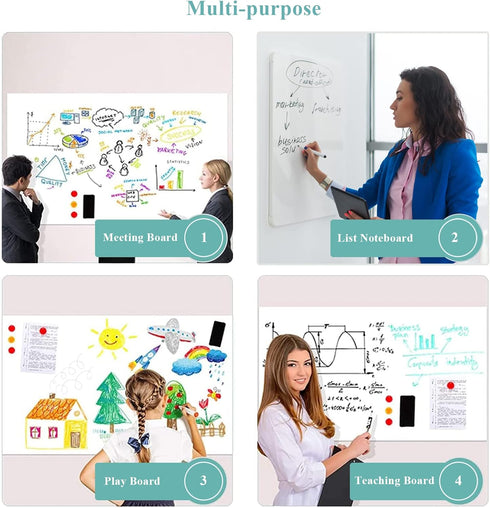 Magnetic Dry Erase Whiteboard Paper, 24"x39", Self Adhesive for Wall, Easy to Write and Clean for Kids and Office
