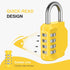 Puroma 2 Pack Combination Lock, 4 Digit Locker Lock, Outdoor Waterproof Padlock for School Gym Locker