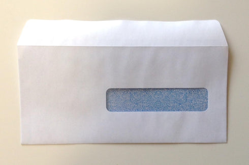 HCFA Self-Seal Window Envelopes for Claim Forms (No. 10-1/2) 4-1/2" x 9-1/2", White with Inside Security Tint - 250