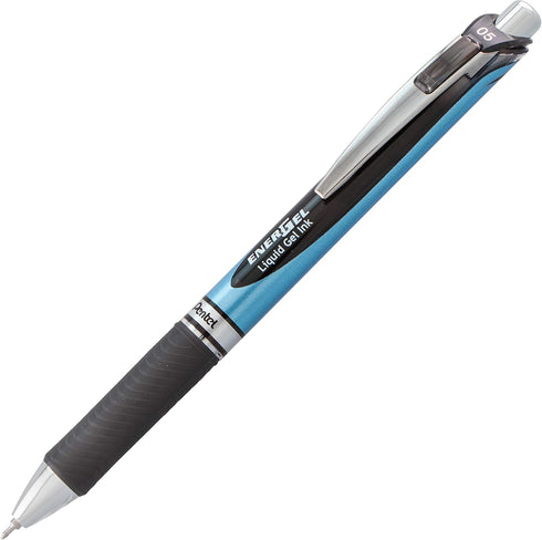 Pentel BLN75ABX Gel Pen - Retractable/Refillable, Needle Tip, 0.5mm, 12/BX, BK Ink