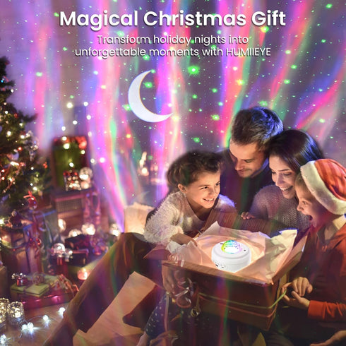 8 HUMIIEYE Galaxy Projector with Bluetooth Speaker, Night Light Star Projector for Bedroom, Modes Northern Lights