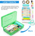 Tamaki 3 Pack Plastic Pencil Box, Large Capacity Clear Boxes with Snap-tight Lid