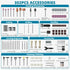 302PCS 1/8-Inch Rotary Tool Accessories Kit, Diameter Shanks Universal Fitment, Rotary Tool Bits for Cutting, Sanding