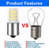 1156 Ba15s LED Light Bulb, 12V 24V, 3W, 6000K Daylight White, 1141 S8 Bayonet Socket, Pack of 2 for RV, Boat, Landscape