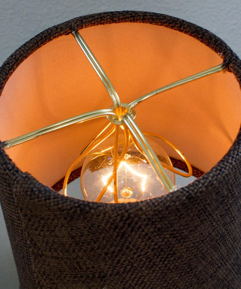 5x6x5 Chocolate Burlap Drum Chandelier Clip-On Lampshade - Perfect for chandeliers, foyer lights, and wall sconces