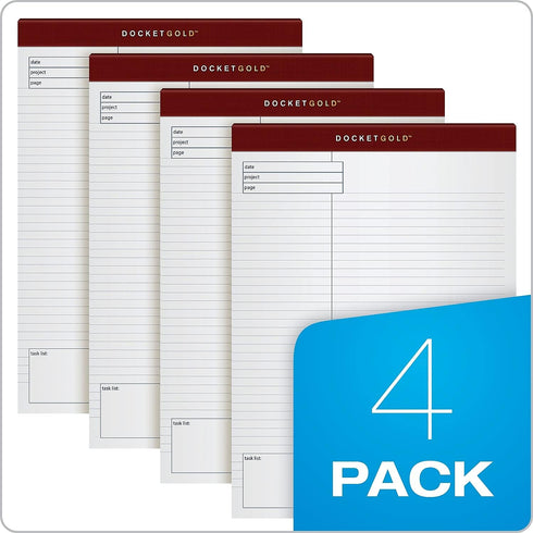 TOPS Project Planning Pads, 40 Sheets per Pad, 4 Pads per Pack