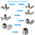 380Pcs 19 Sizes #4-40 to 3/8"-16 UNC Standard SAE Hex Socket Set Screws with 7pcs Hex Keys, Stainless Steel