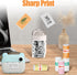 Jeqqinuz 12 5725mm T02/M02 Rolls Mini Printer Sticker Paper, Self-Adhesive Thermal Sticker Paper Compatible with Mini