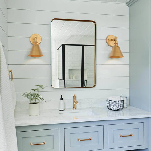 classy leaves Gold Wall Sconce, Antique Farmhouse Sconces Wall Lighting, Modern Brass Wall Sconces for Bathroom