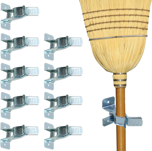 Harrier Wall-Mount Spring Clamps, 10-Pack for Tools, Rakes, and Brooms