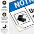 10x7 Inches, 4 Notice Use Hand Sanitizer Sign, Mil Vinyl Decal Stickers Weather Resistant, Made in USA