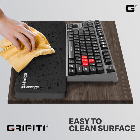 GRIFITI Fat Wrist Pad 24" x 4" x 0.75" Inch - Ergonomic Mousepad Support for Keyboards, Mouse, Trackball