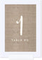 Andaz Press Framed Double-Sided Table Numbers 1-8, Burlap Print, 1-Set, 4x6-inch, For