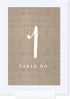Andaz Press Framed Double-Sided Table Numbers 1-8, Burlap Print, 1-Set, 4x6-inch, For