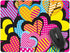 WIRESTER Extra Large Non-Slip Rectangle Mousepad, Hippy Hearts Pattern for Home, Office, and Gaming Desk
