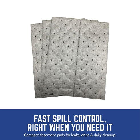 13" 10", 100 Count GFF-1310 Spilfyter Universal Heavy Duty Absorbent Pads for Professional Tasks | x Three Ply | |