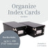 Snap-N-Store Index Card Holder: Collapsible Organizer Box for 1100 Flash Cards - Recipe or Note Card Storage