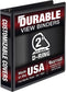 Samsill Durable 2 Inch Binder, D Ring, Customizable Clear View Cover, Black, Holds 475 Pages