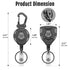 MNGARISTA Heavy Duty Retractable Keychain, Belt Clip & Carabiner Versions, 31.5" Steel Rope, 2-Pack Tactical ID Badge