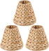 3 PCS Clip-On Chandelier Lamp Shades Cone Horsetail Lamp Shades Replacement Clip