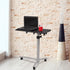 Pinikuyiro Rolling Adjustable Laptop Cart,Height Adjustable Mobile Laptop Stand Desk Rolling Cart,Black