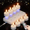 Rechargeable Flameless Tea Lights Candles with Charging Station 8Pcs Battery Tea Lights