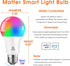 Bulbs A19 Bulb, E26 Bulbs, 60W 800LM, 2.4 4 Pack Energetic Light Work with Alexa/Apple Home/Google Home/SmartThings